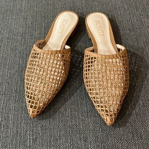 NEW Schutz Cilene Point Toe Flats - Tan - Size 7